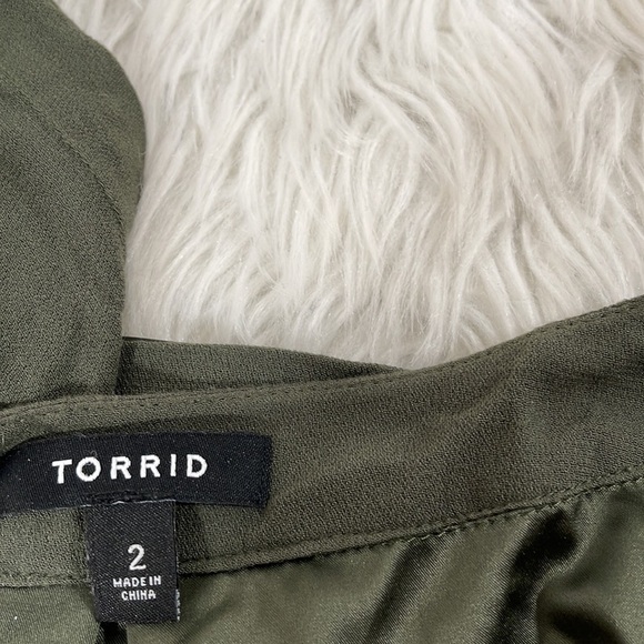 TORRID OLIVE GREEN DRAPE ANORAK SIZE 2XL - Picture 9 of 14